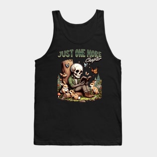 Just One More Chapter Skeleton Reading Tank Top